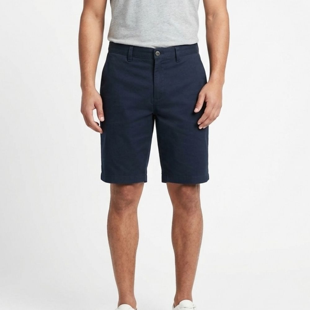 Volcom Mens blue chino flat front shorts size 34 beach surfer skater surfer